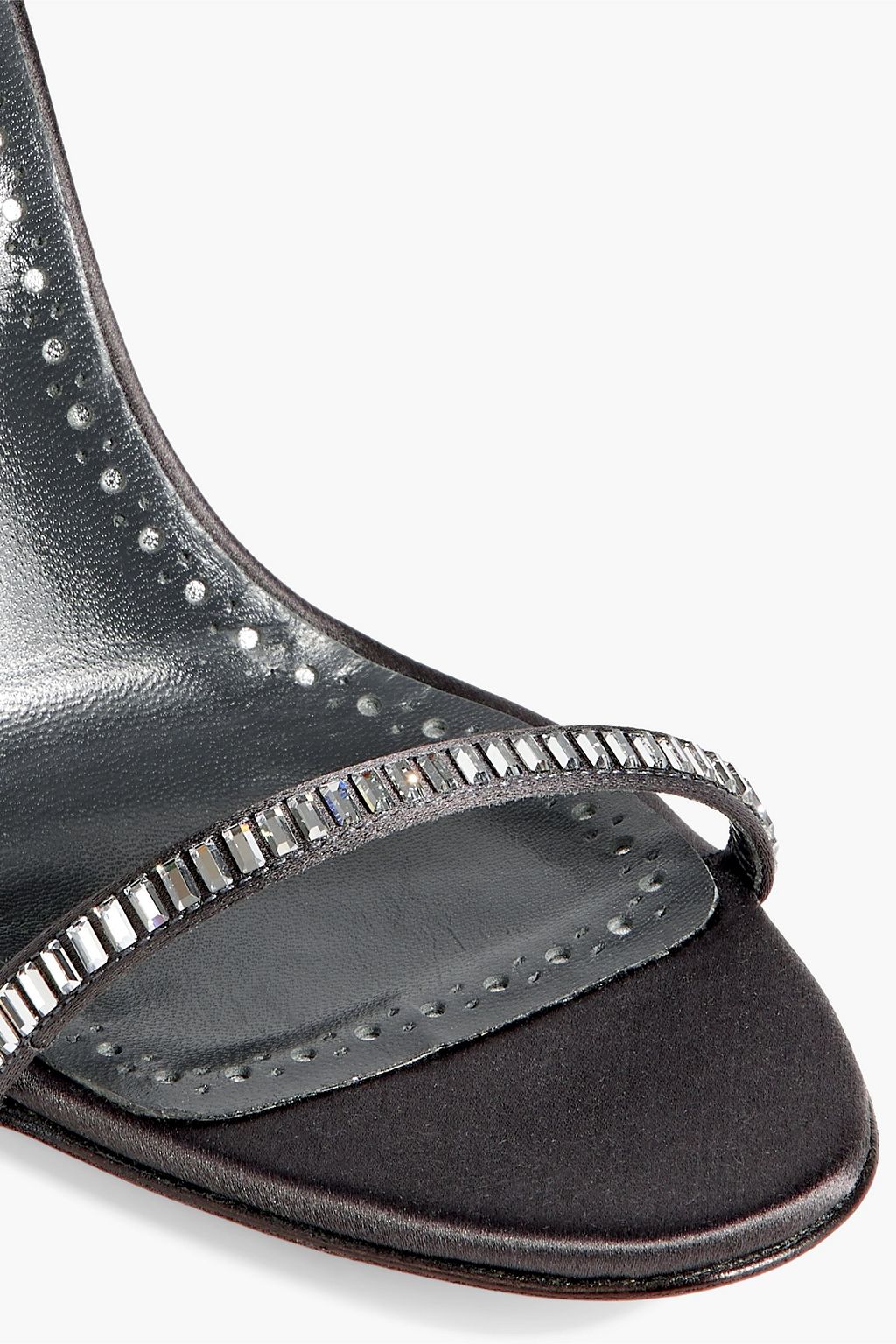 MANOLO BLAHNIK Crinastra 105 crystal-embellished satin sandals