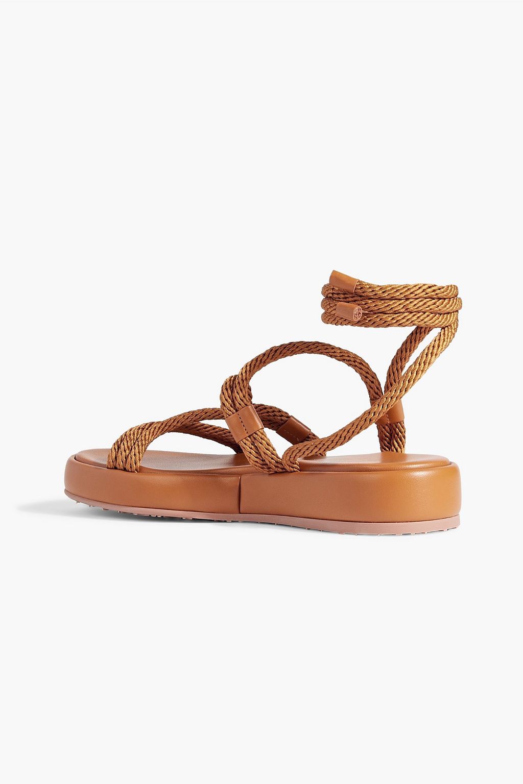 GIANVITO ROSSI 가죽 트리밍 코드 샌들