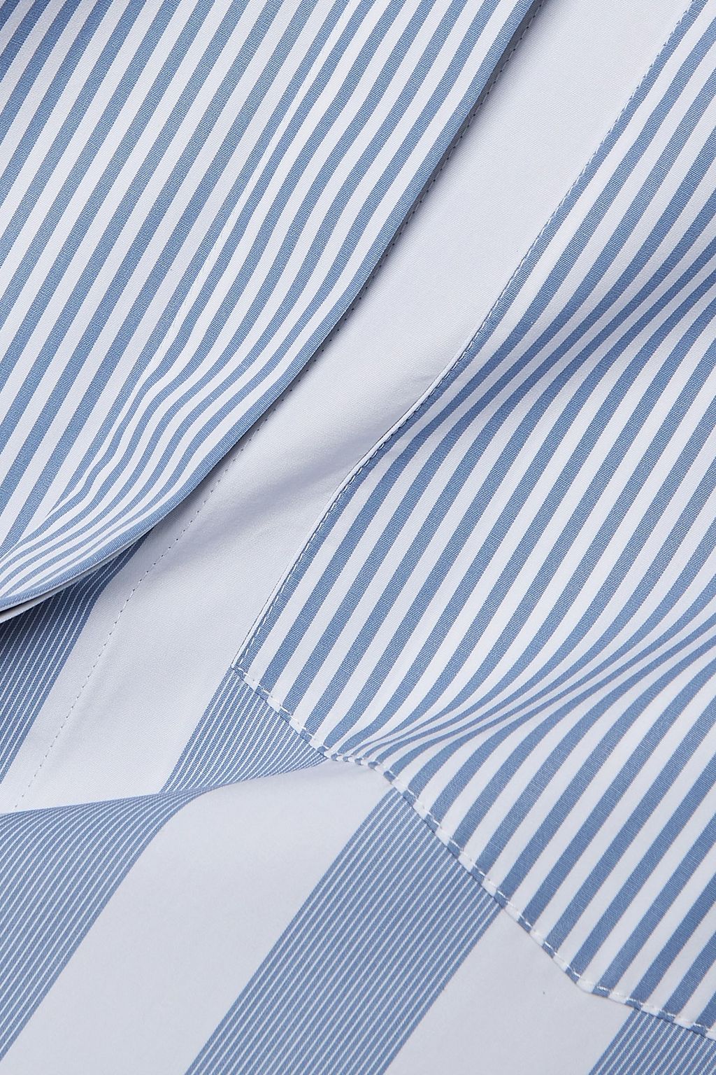 LAFAYETTE 148 Scout patchwork-effect striped cotton-poplin shirt