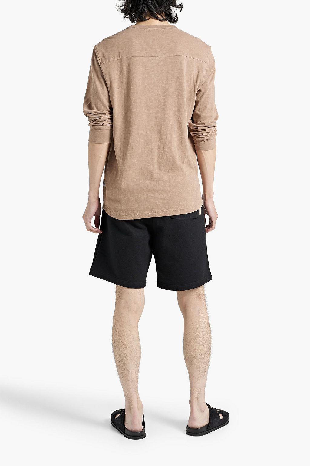 ONIA Slub cotton-jersey Henley T-shirt