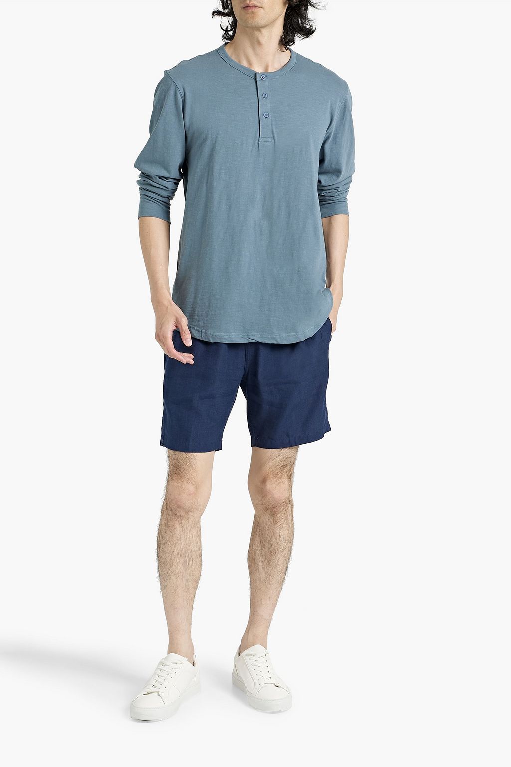 ONIA Slub cottonjersey Henley Tshirt THE