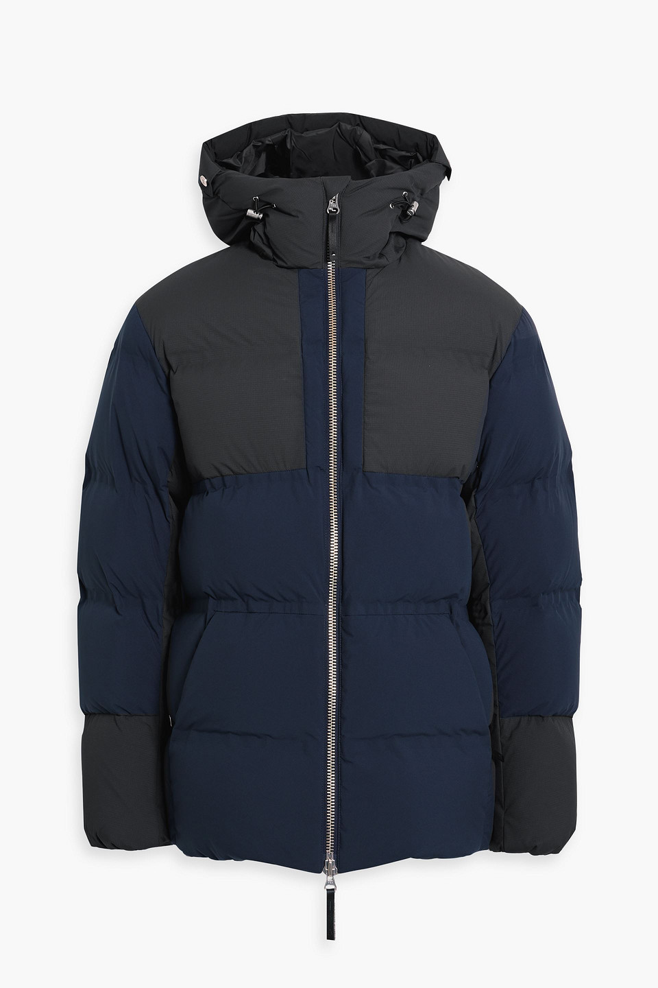 Durant quilted ripstop and shell hooded down jacket