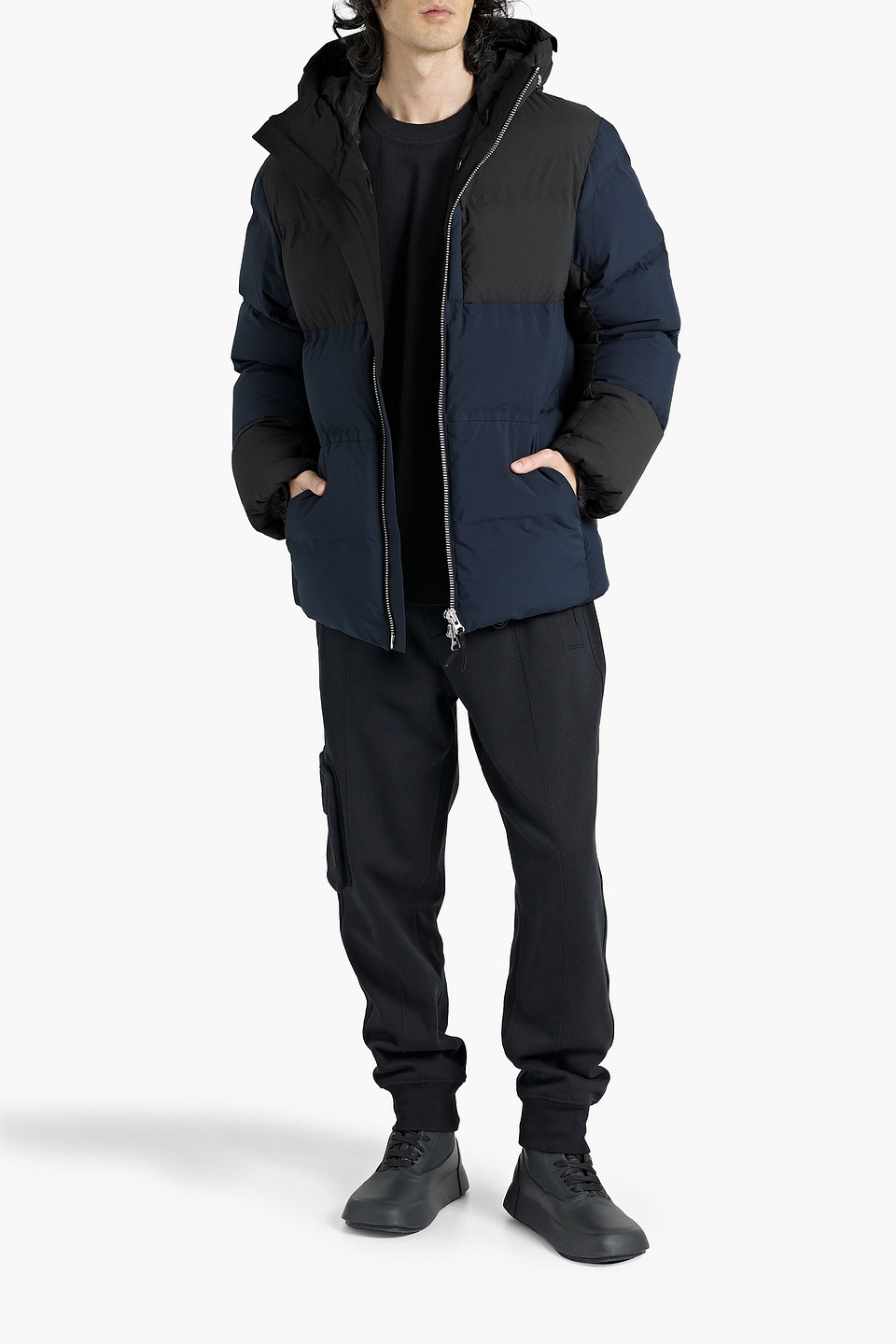 Shop Aztech Mountain Durant Quilted Ripstop Hooded Down Ski Jacket In Navy