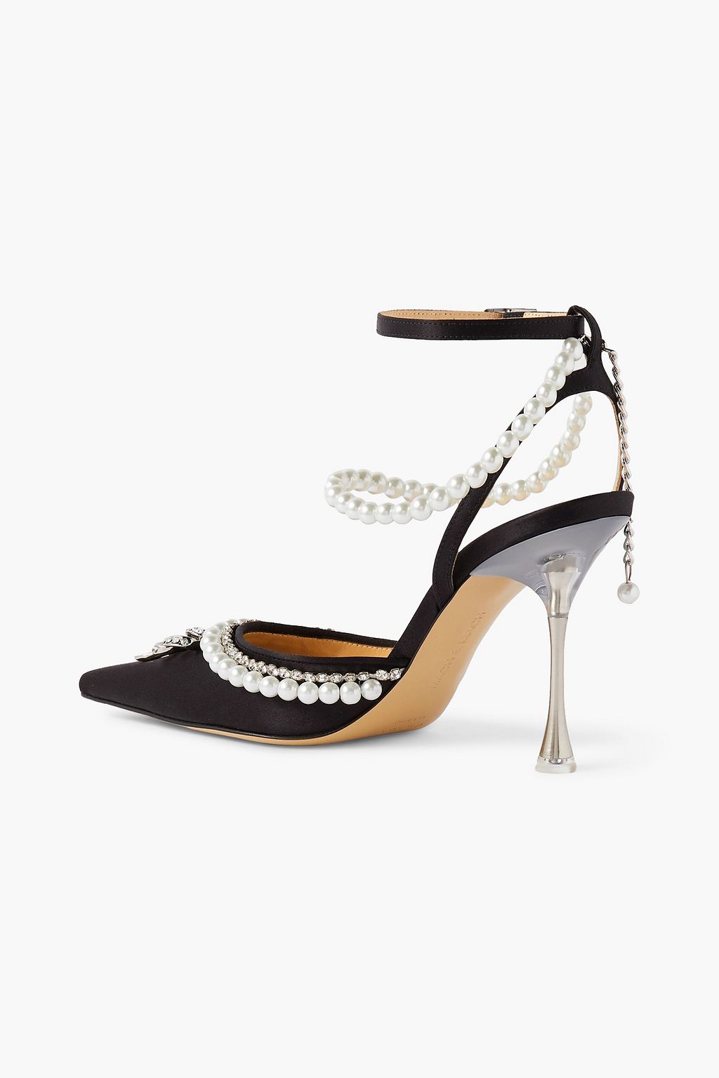 MACH & MACH Sophie embellished satin pumps