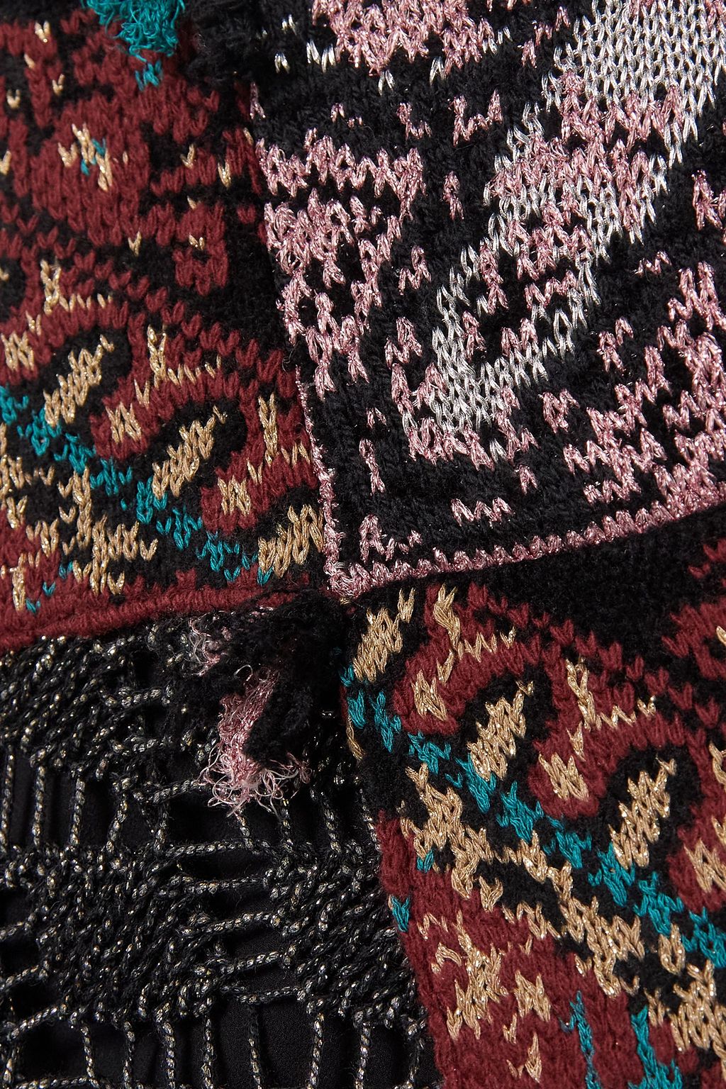 ETRO Camille fringed metallic jacquard-knit maxi dress