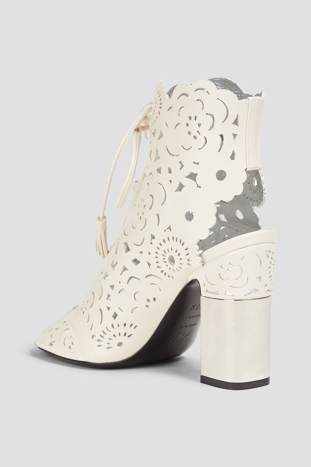 ROGER VIVIER بوت بطول الكاحل من جلد السويد المقصوص بالليزر