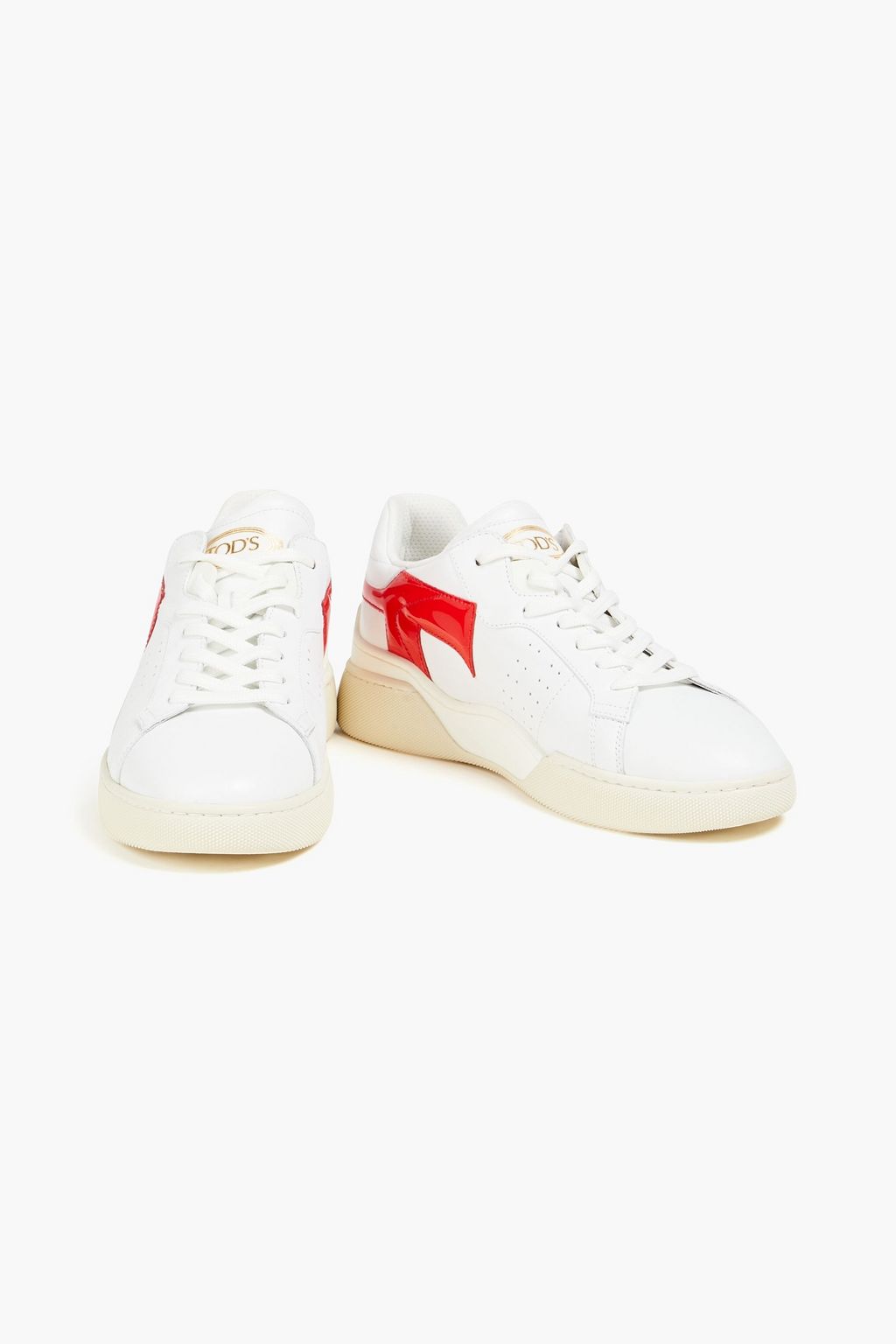 TOD'S Smooth and patent-leather sneakers