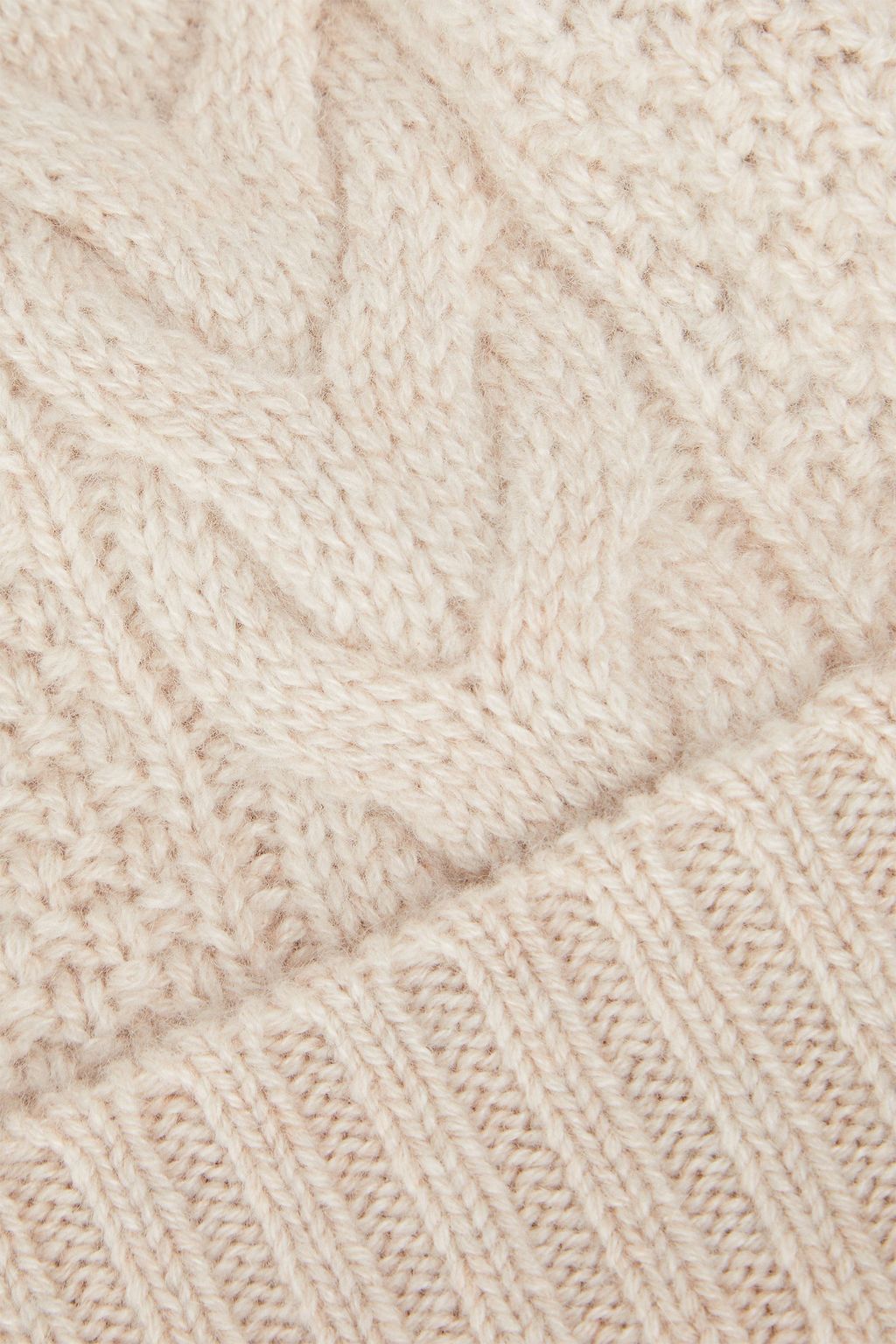 N.PEAL Cable-knit cashmere beanie