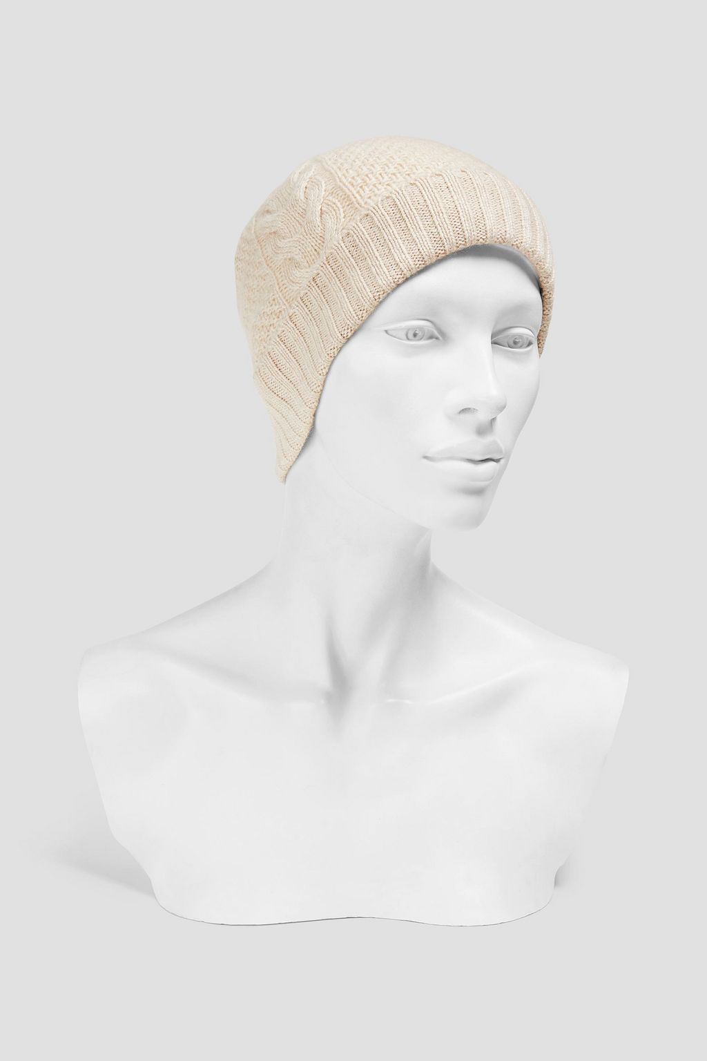 N.PEAL Cable-knit cashmere beanie