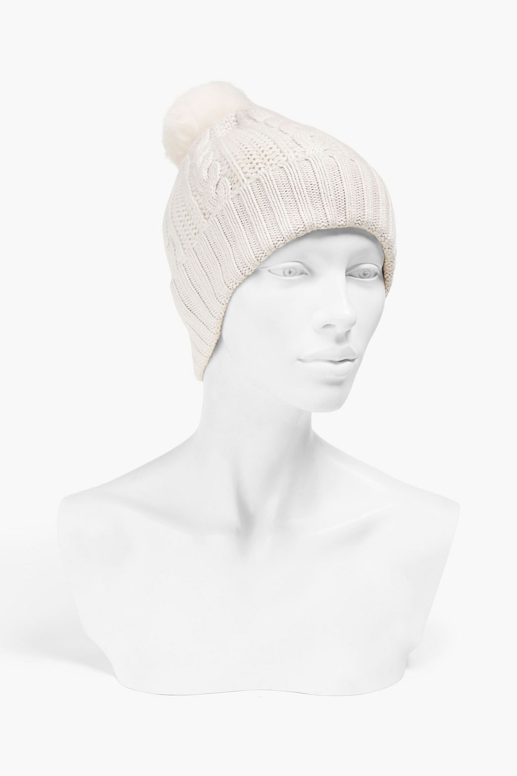 N.PEAL Cable-knit cashmere beanie