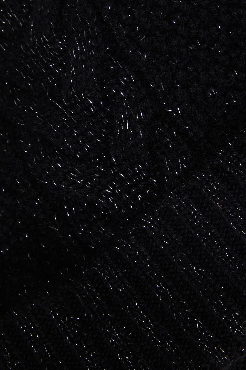 N•peal Metallic Cashmere-blend Beanie In Black
