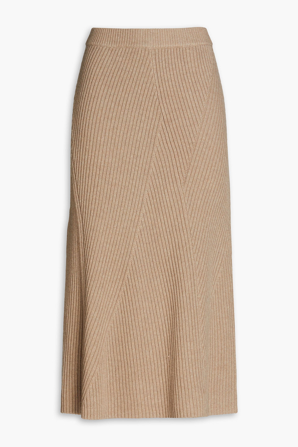 Joseph Ribbed Cotton, Wool And Cashmere-blend Midi Skirt