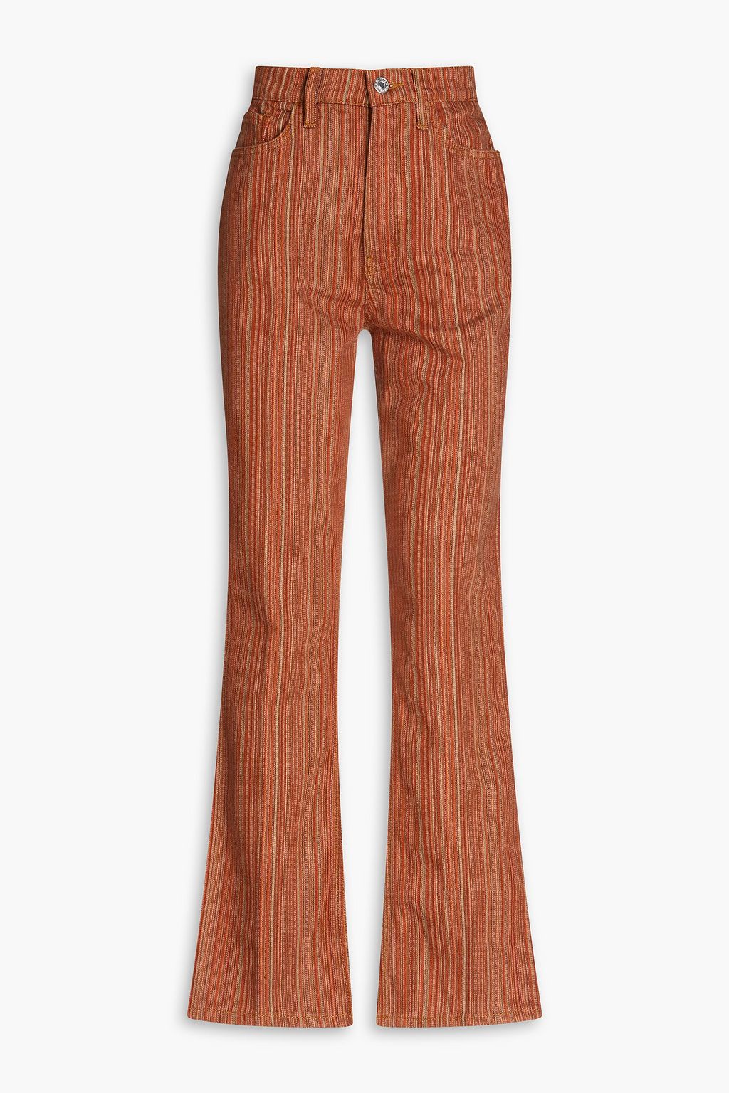Striped bootcut jeans discount