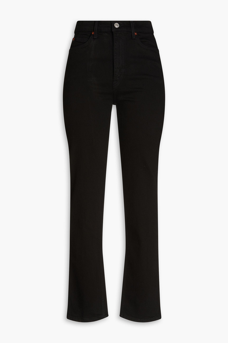 Re/done 70s High-rise Straight-leg Jeans In Black