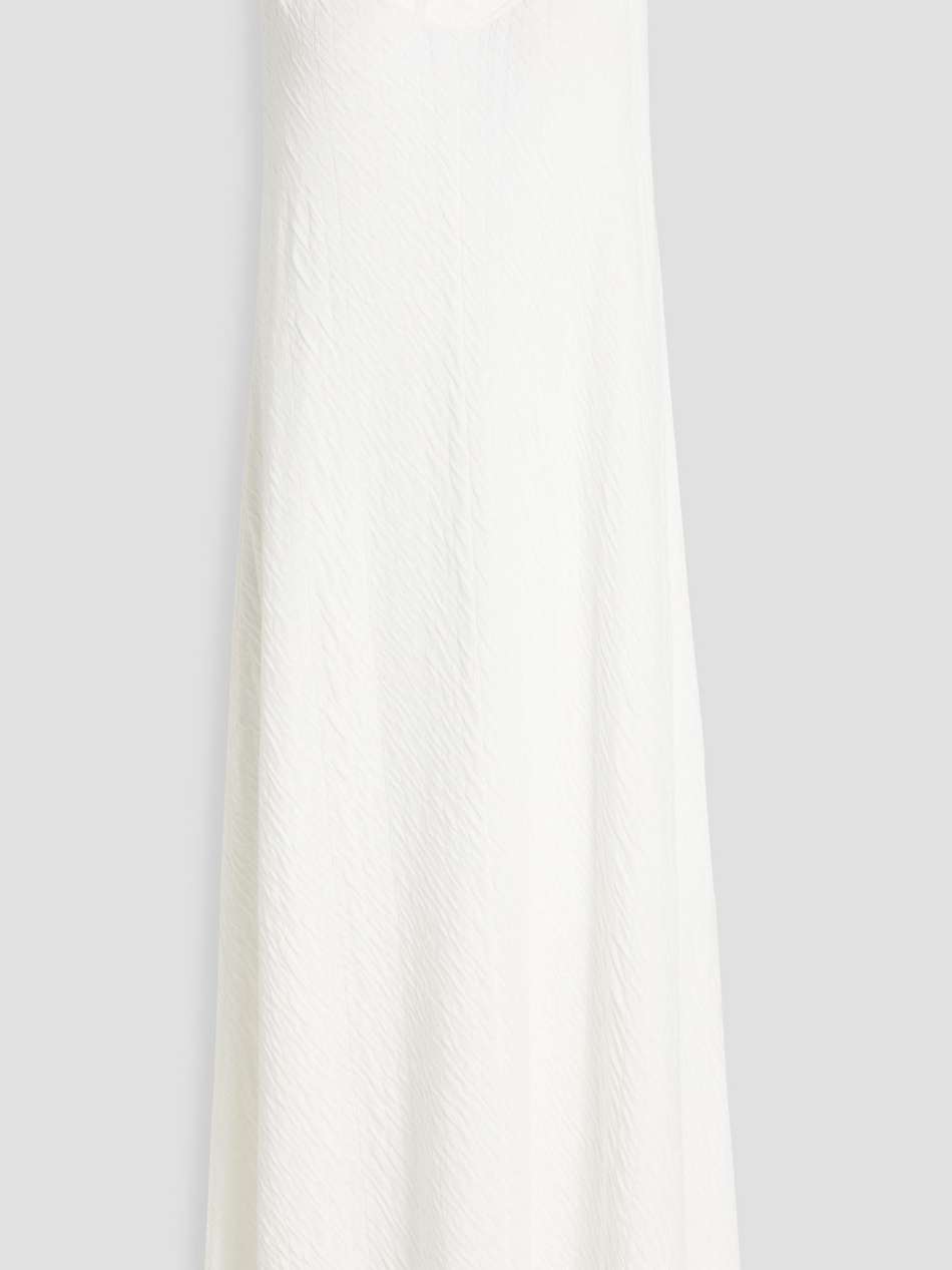 textured cotton midi slip dress