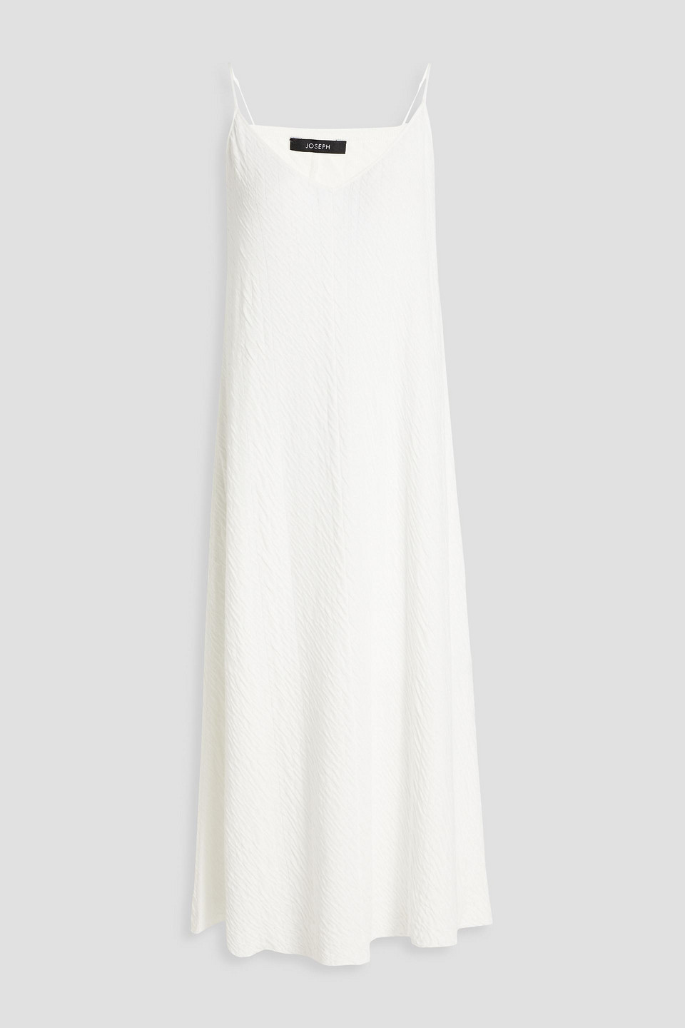 Joseph Ribbed Cotton Midi Slip Dress In Off-white