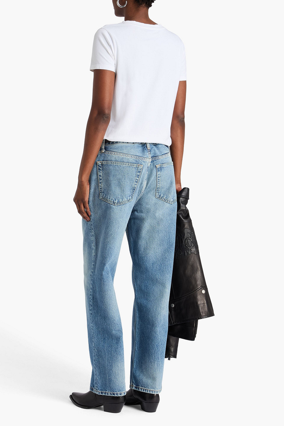 Re/done 90s Hoch Sitzende Jeans Mit Geradem Bein In Mid Denim