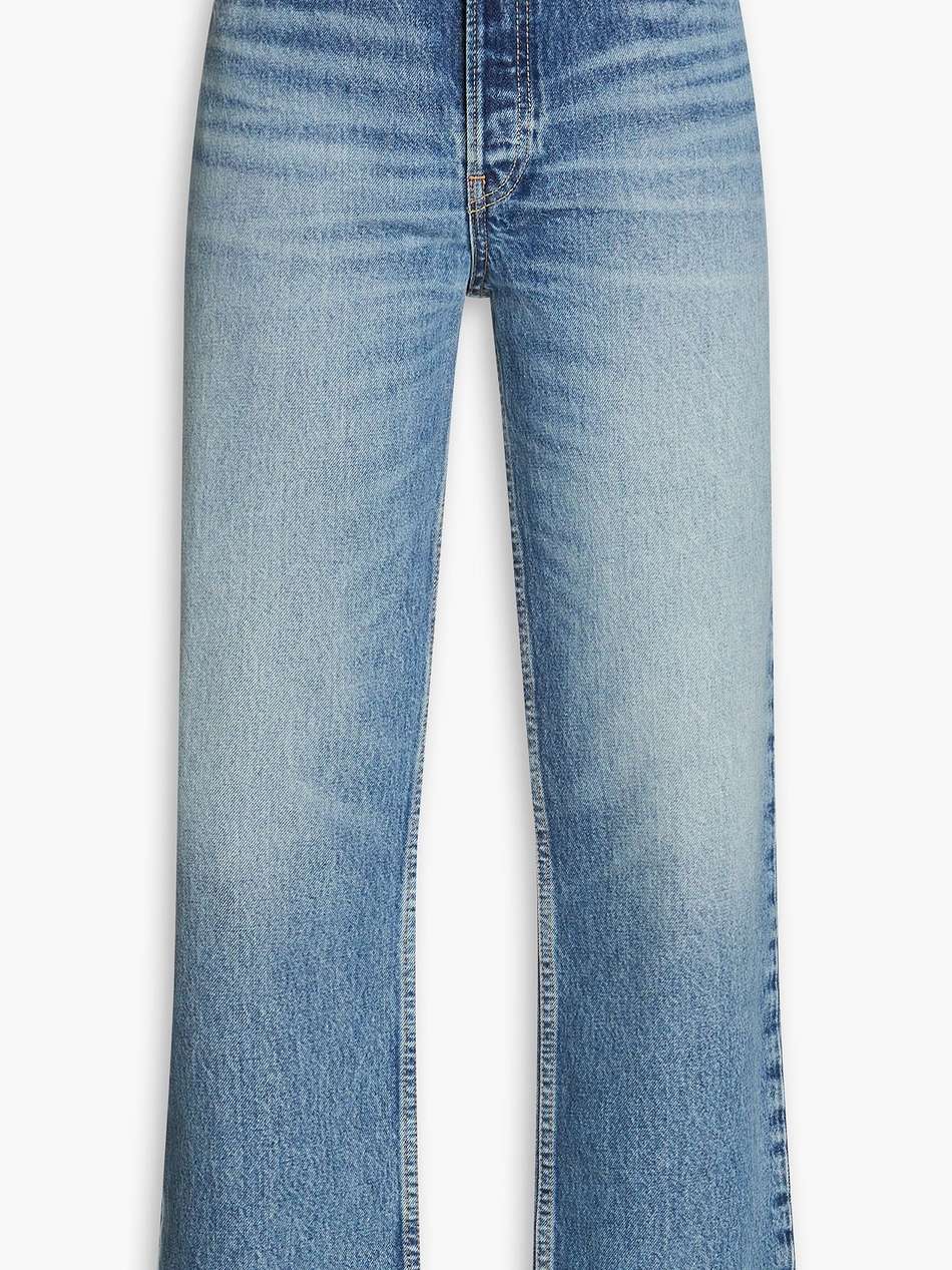 90s low slung straight-leg jeans