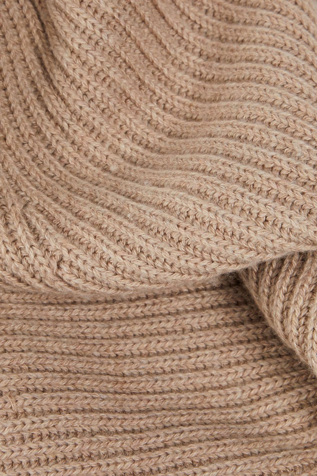 JOSEPH Ribbed cotton, wool and cashmere-blend scarf