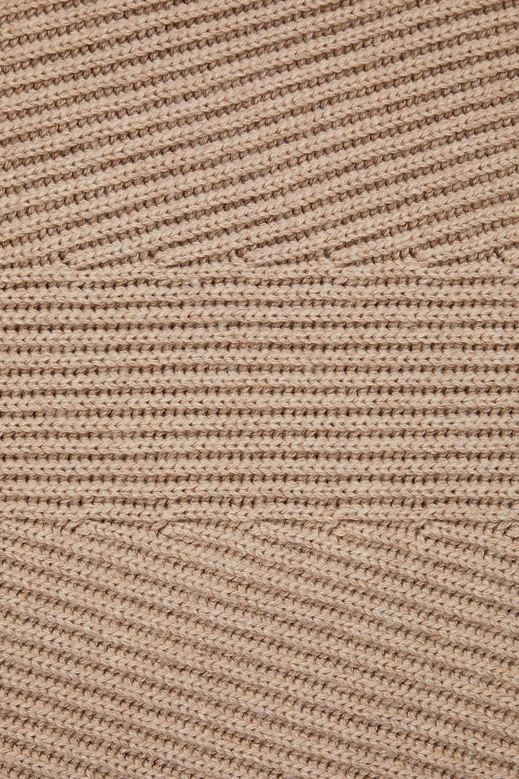 JOSEPH Ribbed cotton, wool and cashmere-blend scarf