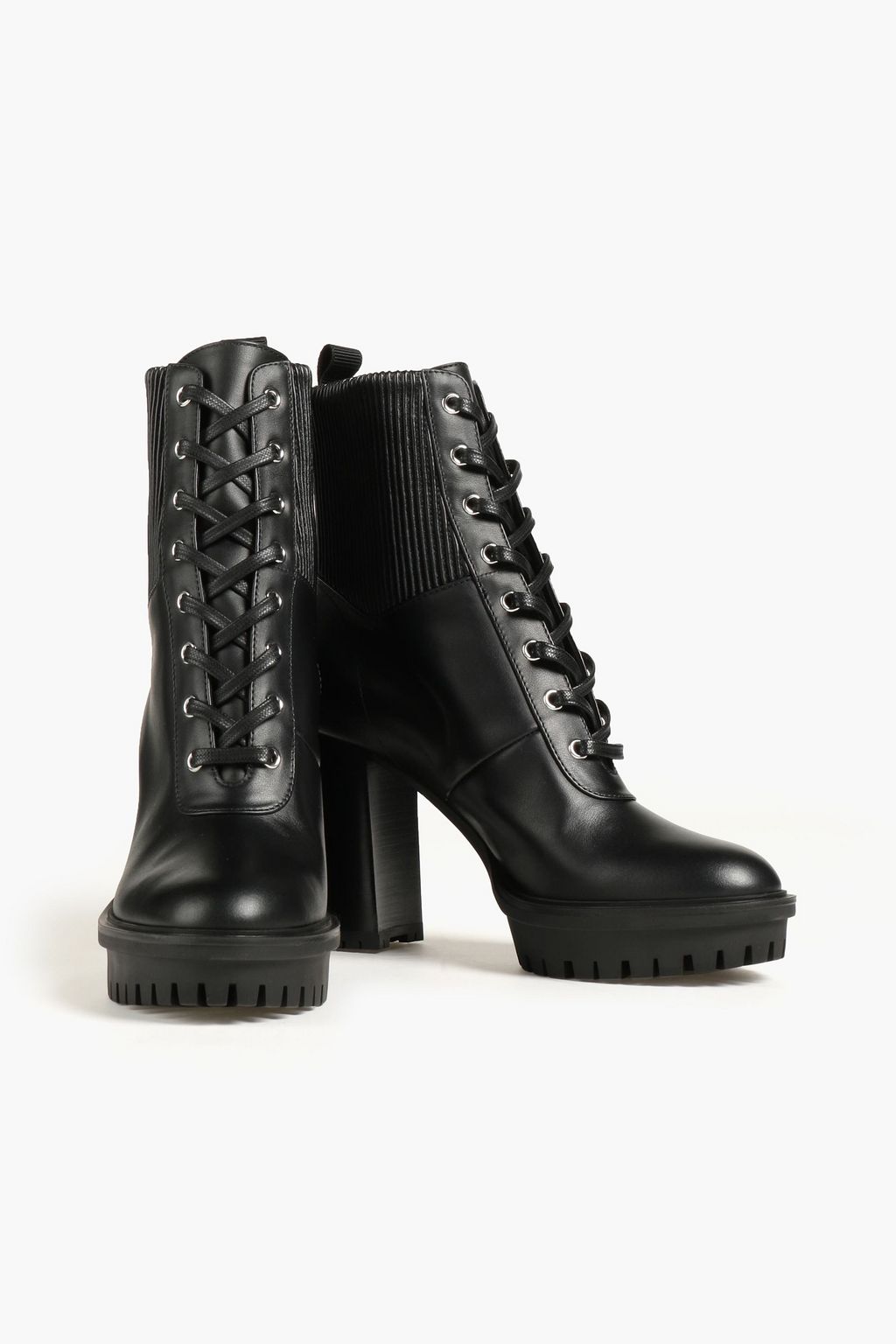 GIANVITO ROSSI Martis leather platform combat boots