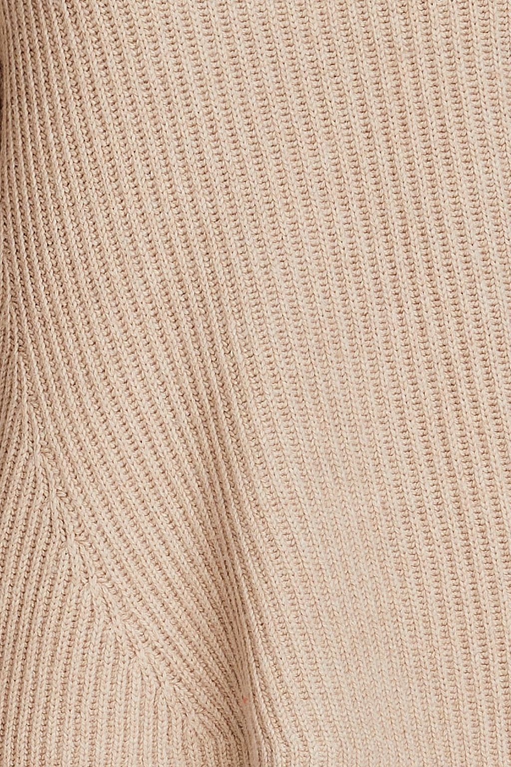 JOSEPH Ribbed cotton, wool and cashmere-blend turtleneck sweater