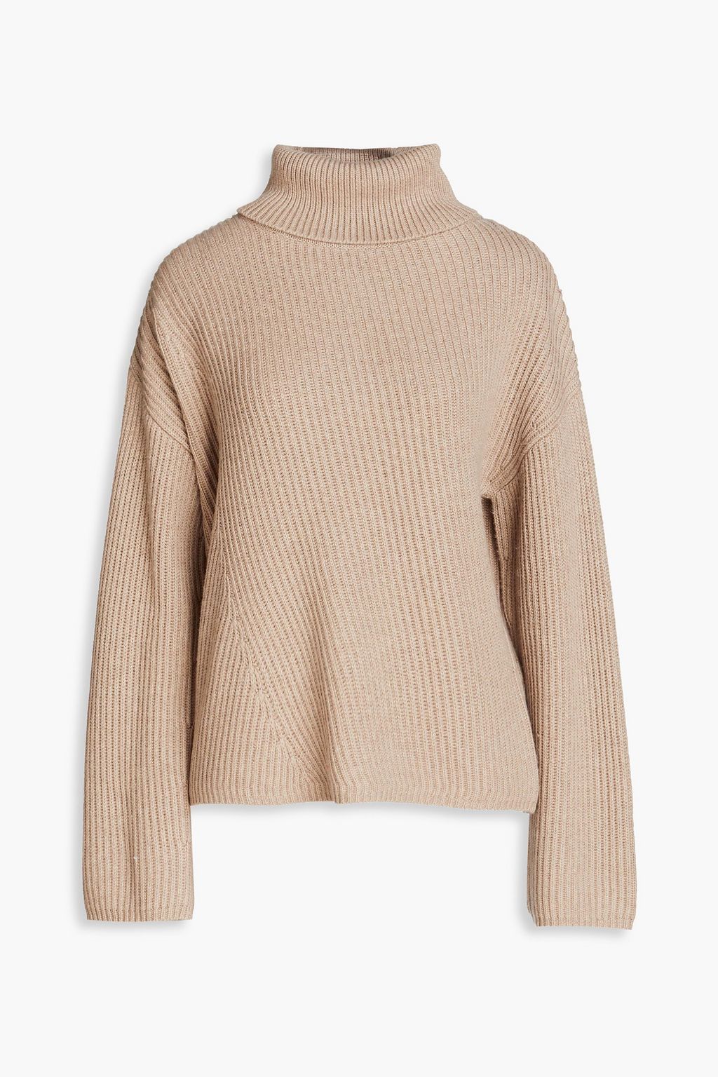 Women's Cotton Ribbed Turtleneck Sweater