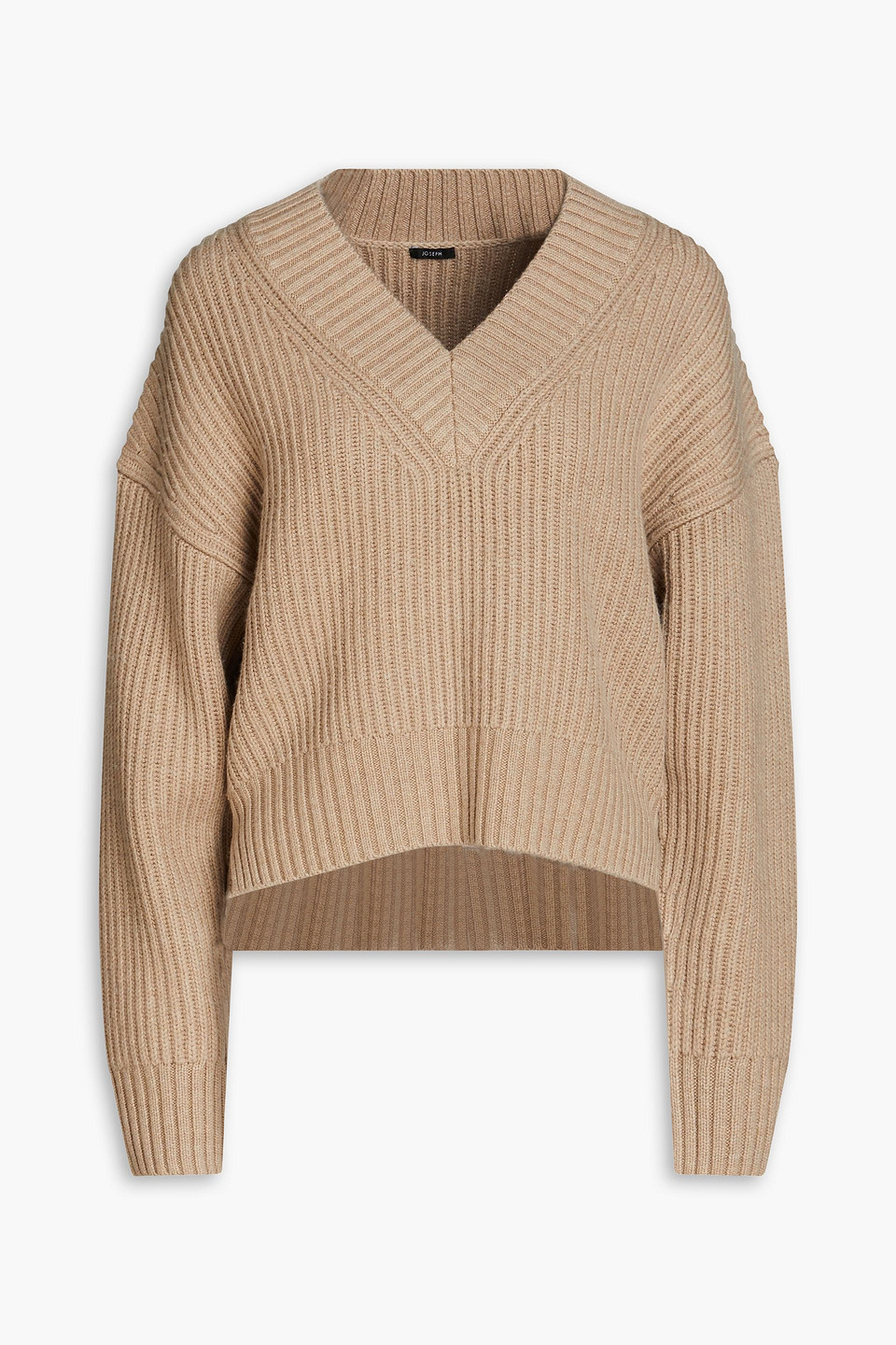 Joseph Ribbed cotton, wool and cashmere-blend sweater