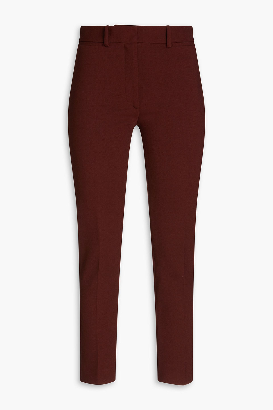 Joseph Talnis Cropped Crepe Skinny Pants In Brown