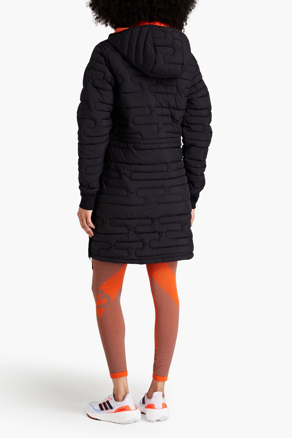 Y-3 معطف بقبعة من قماش عازل بتصميم مبطّن