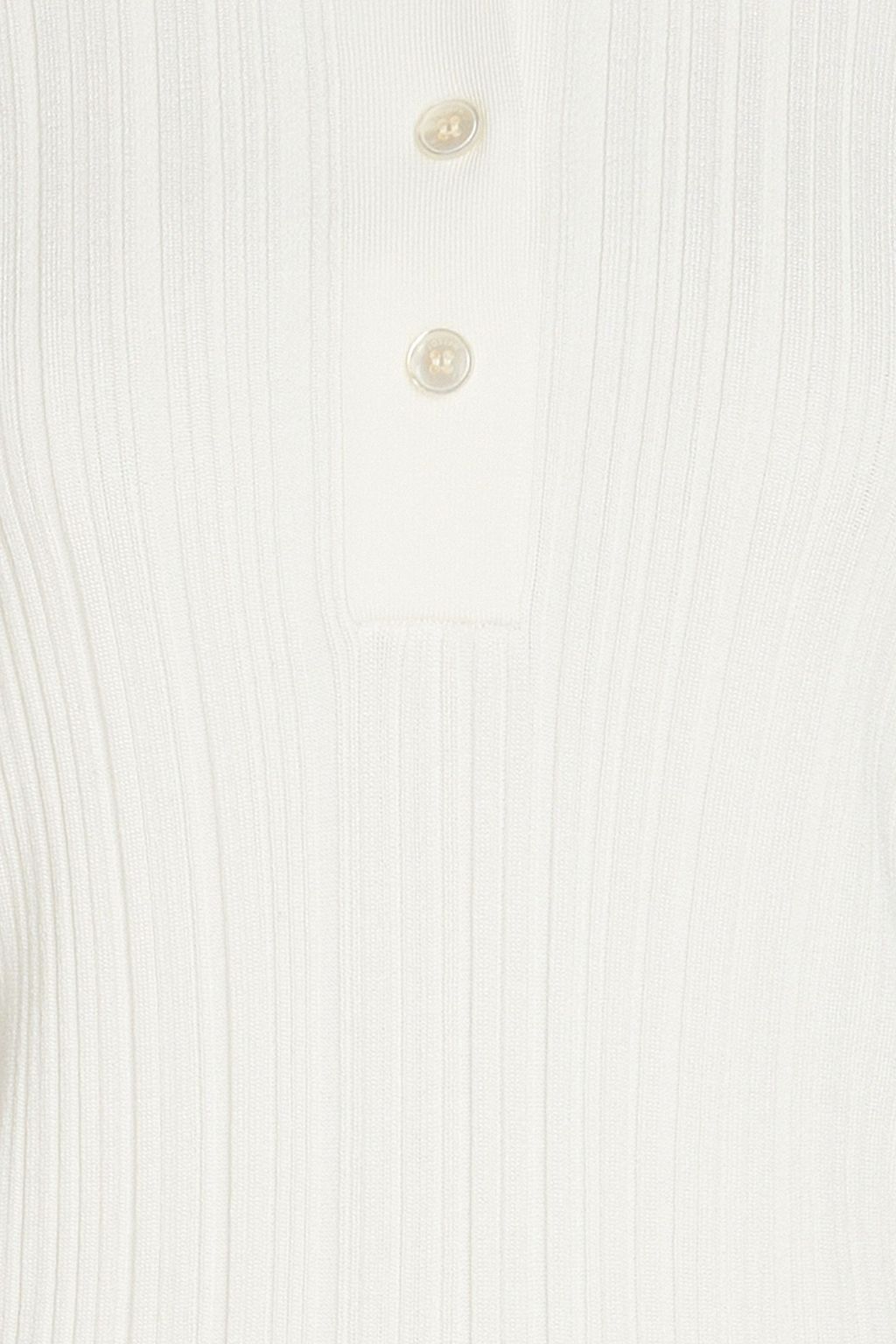 JOSEPH Satiny ribbed-knit polo sweater