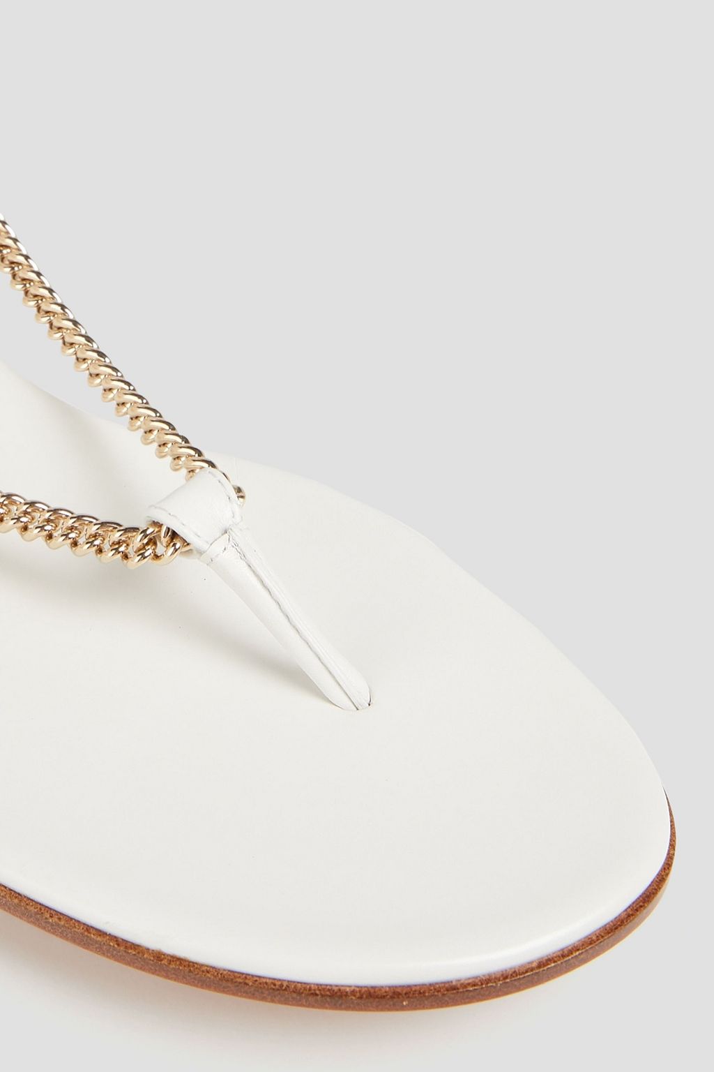 GIANVITO ROSSI Chain-embellished leather sandals
