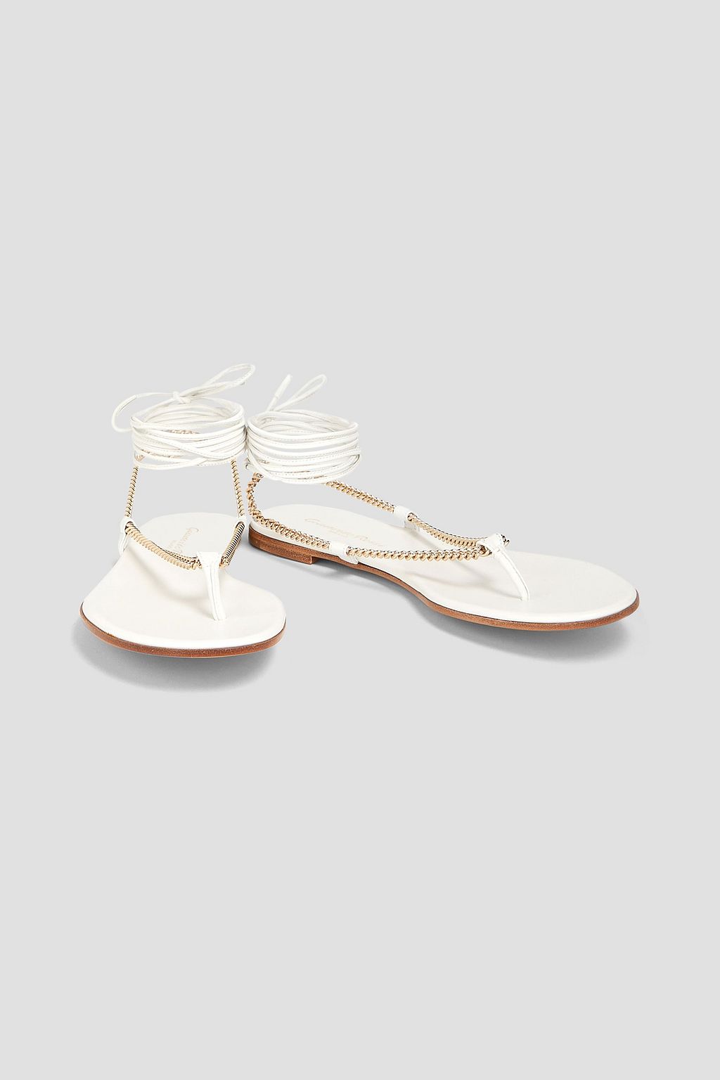 GIANVITO ROSSI Chain-embellished leather sandals