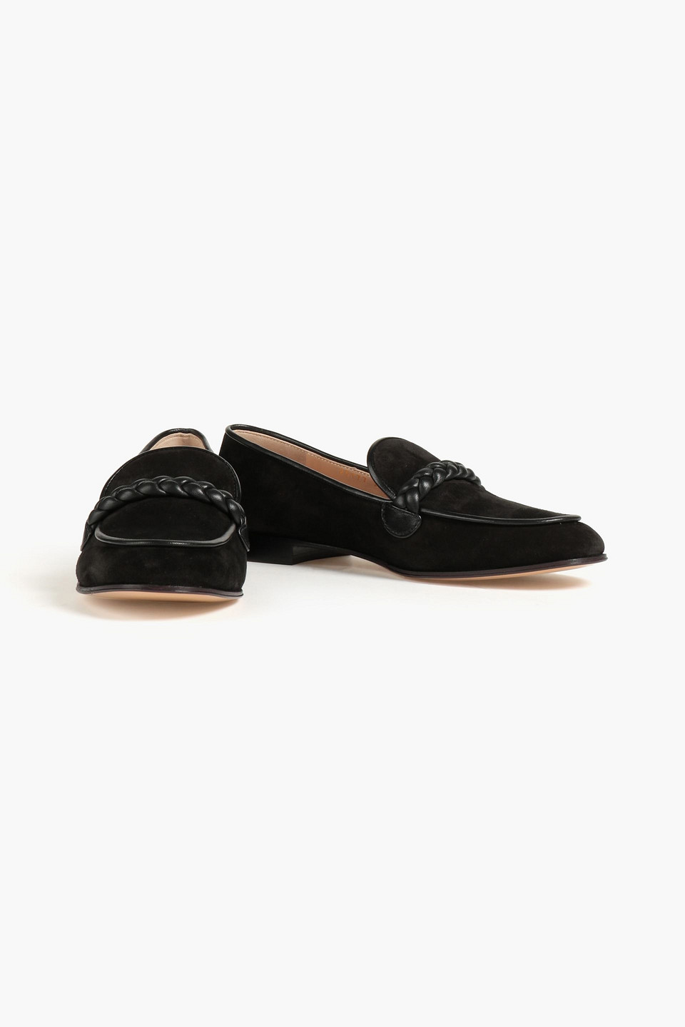 Shop Gianvito Rossi Belem Suede Loafers In Black