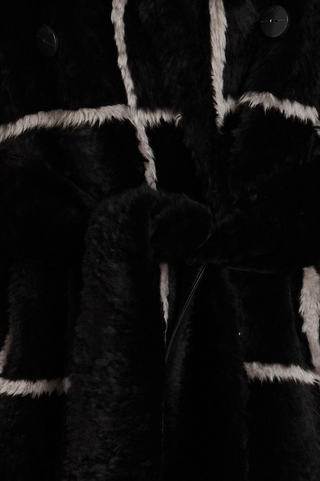 JOSEPH Bourdon checked shearling coat