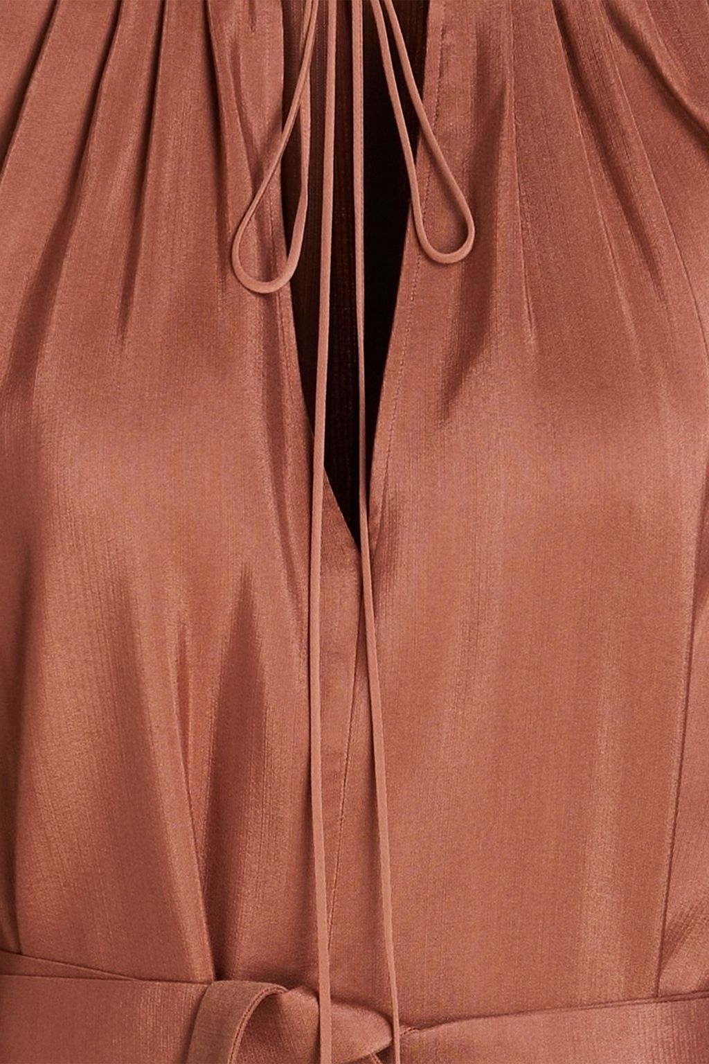 JOSEPH Penrose gathered wool and silk-blend gazar midi dress