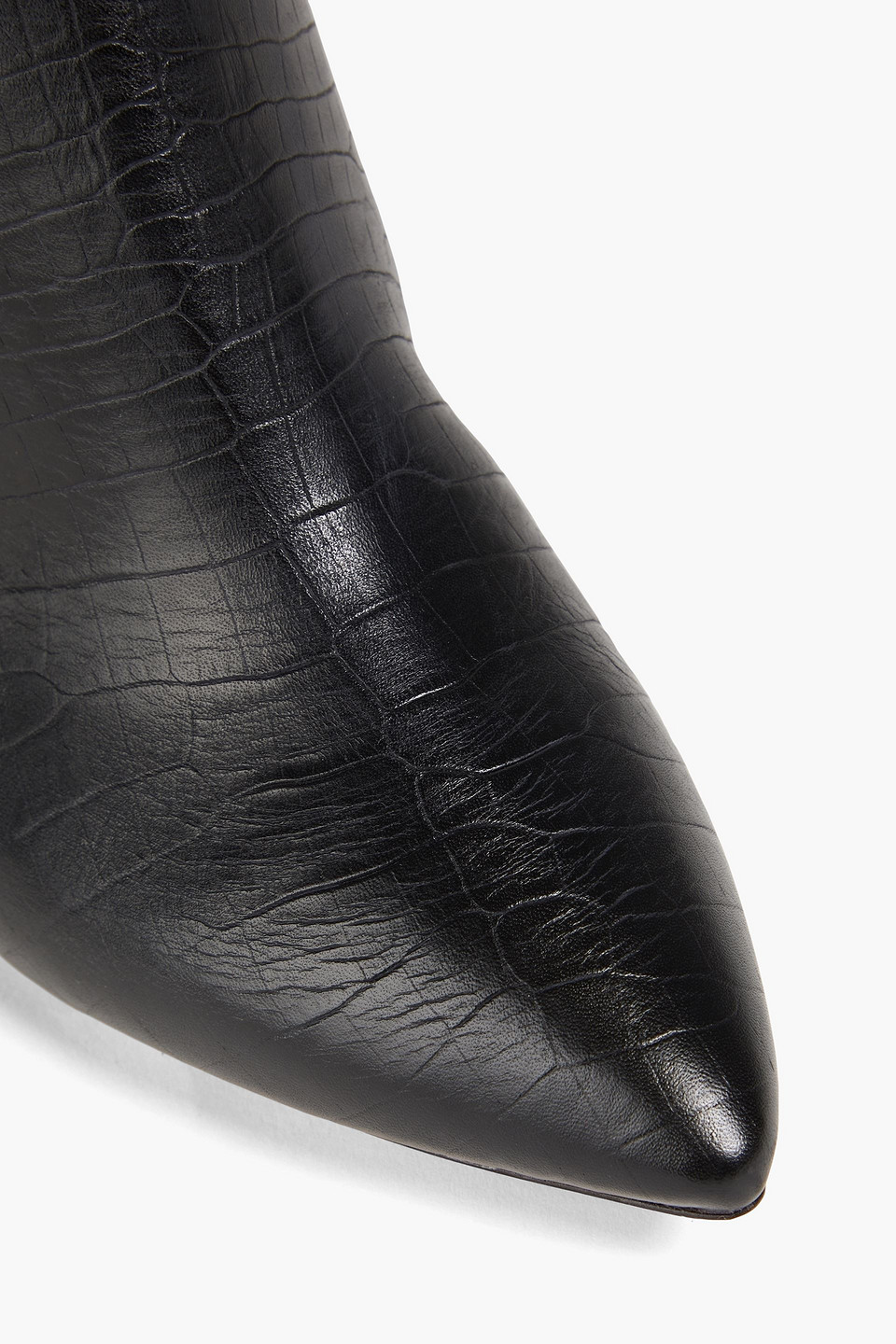 NICHOLAS KIRKWOOD LEXI 70 CROC-EFFECT LEATHER OVER-THE-KNEE BOOTS