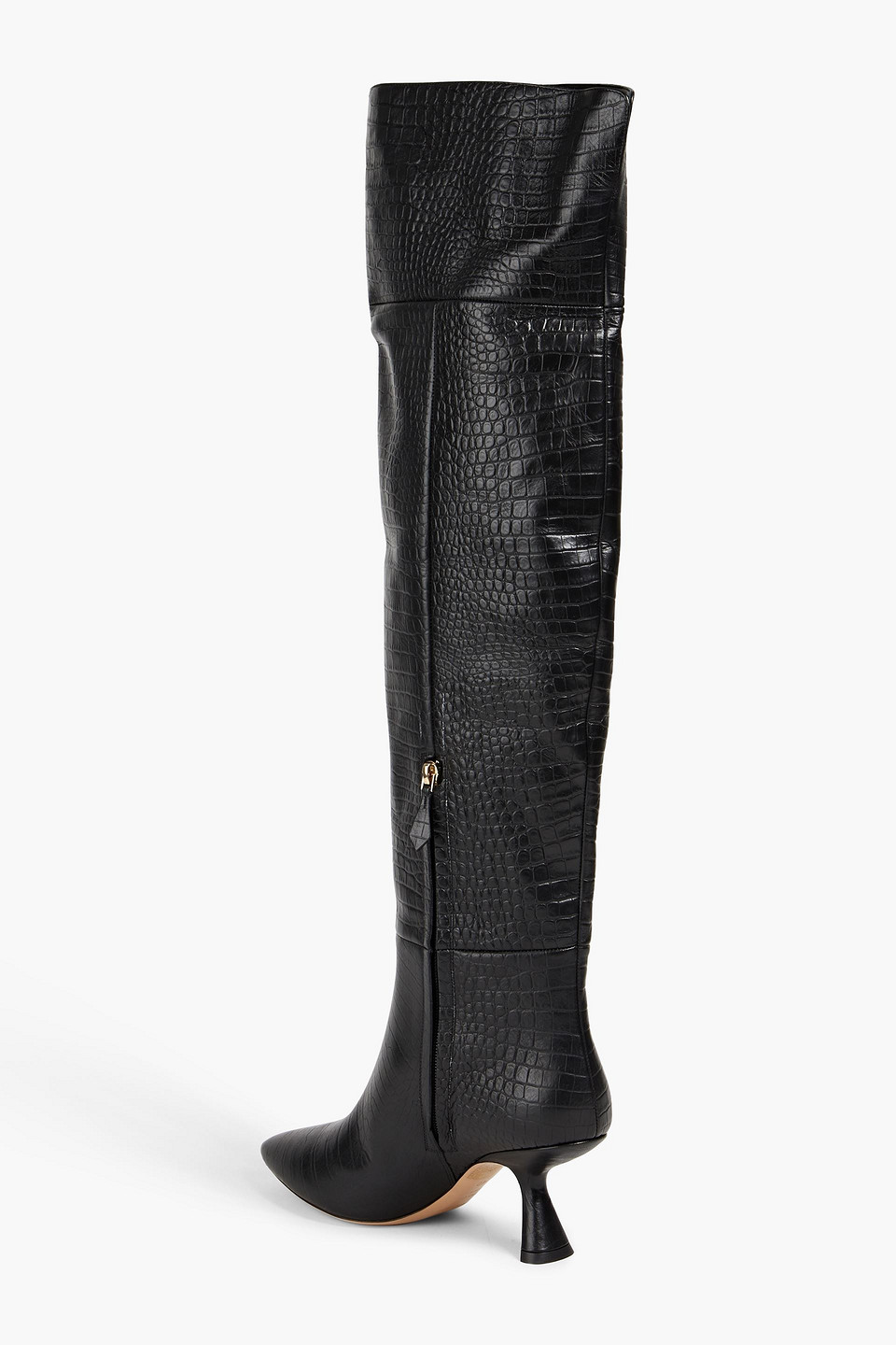 NICHOLAS KIRKWOOD LEXI 70 CROC-EFFECT LEATHER OVER-THE-KNEE BOOTS