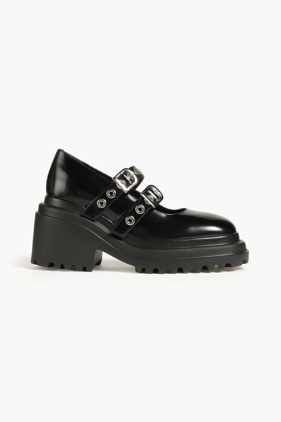 Maje Loafers Aus Leder In Black