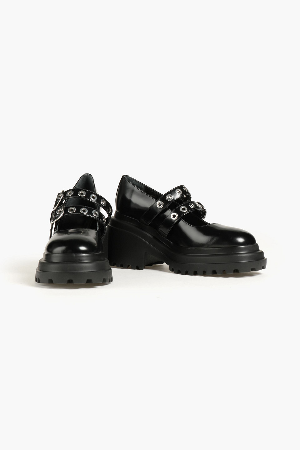 Maje Loafers Aus Leder In Black
