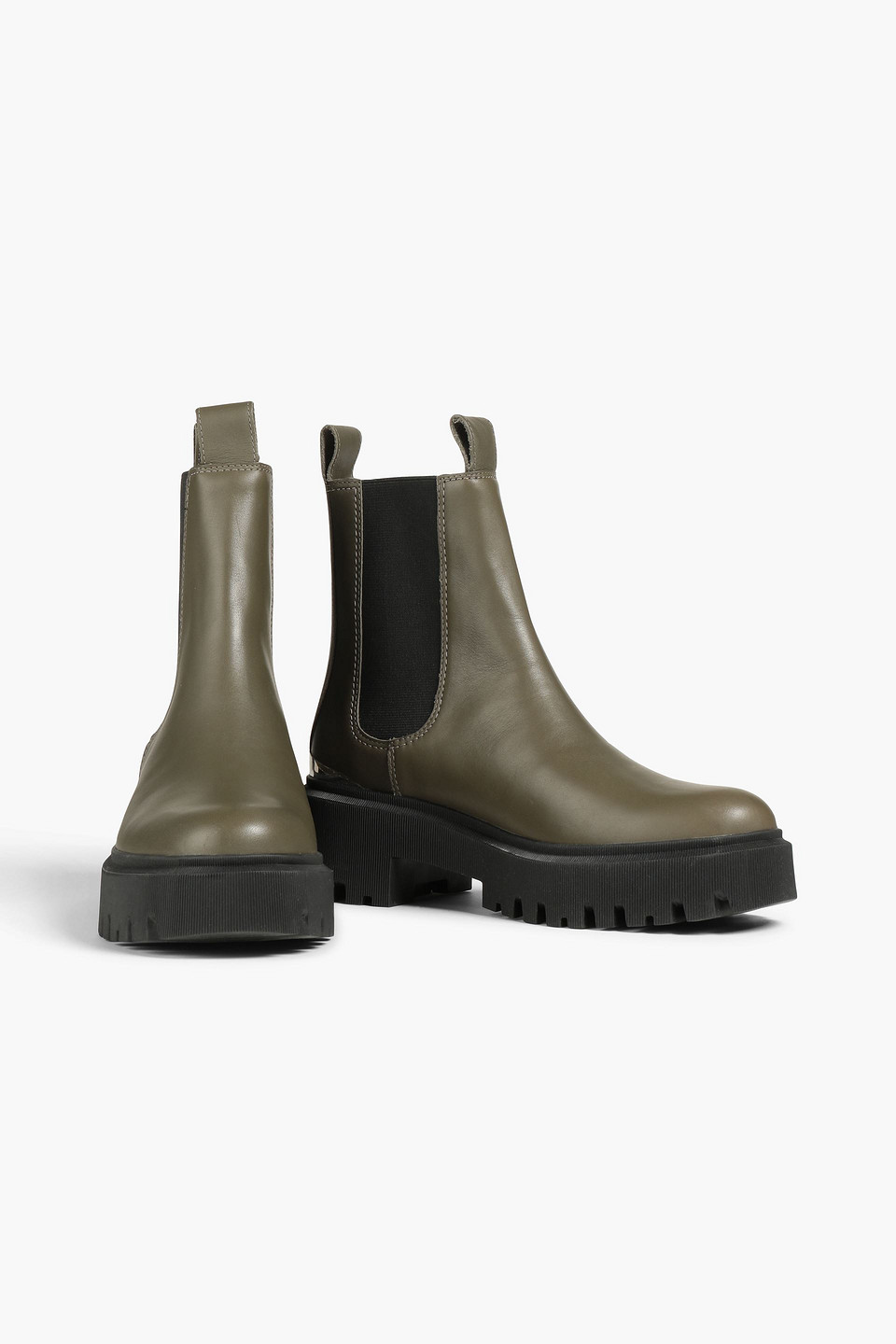 MAJE LEATHER CHELSEA BOOTS 
