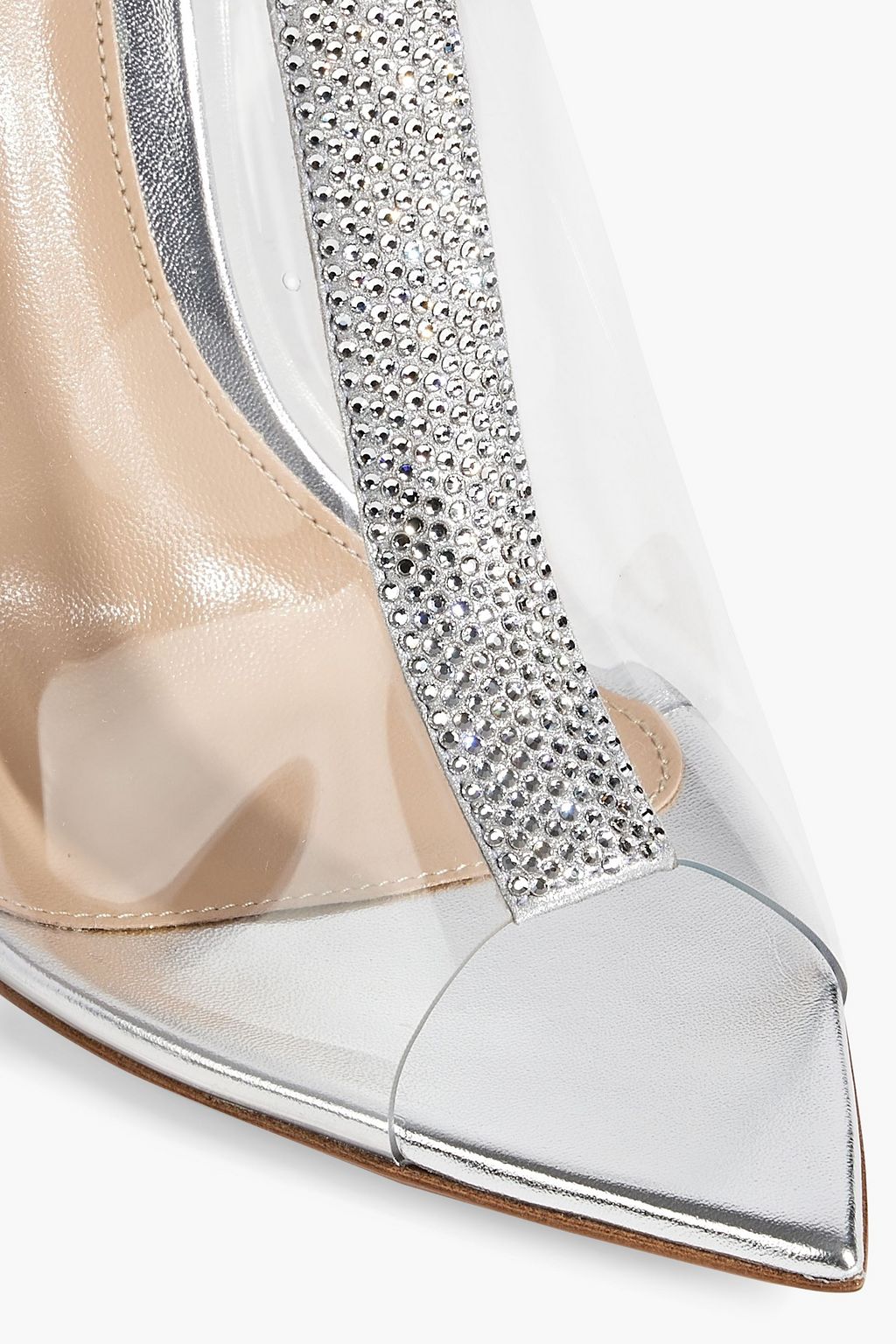 GIANVITO ROSSI Sigma 105 crystal-embellished PVC mules