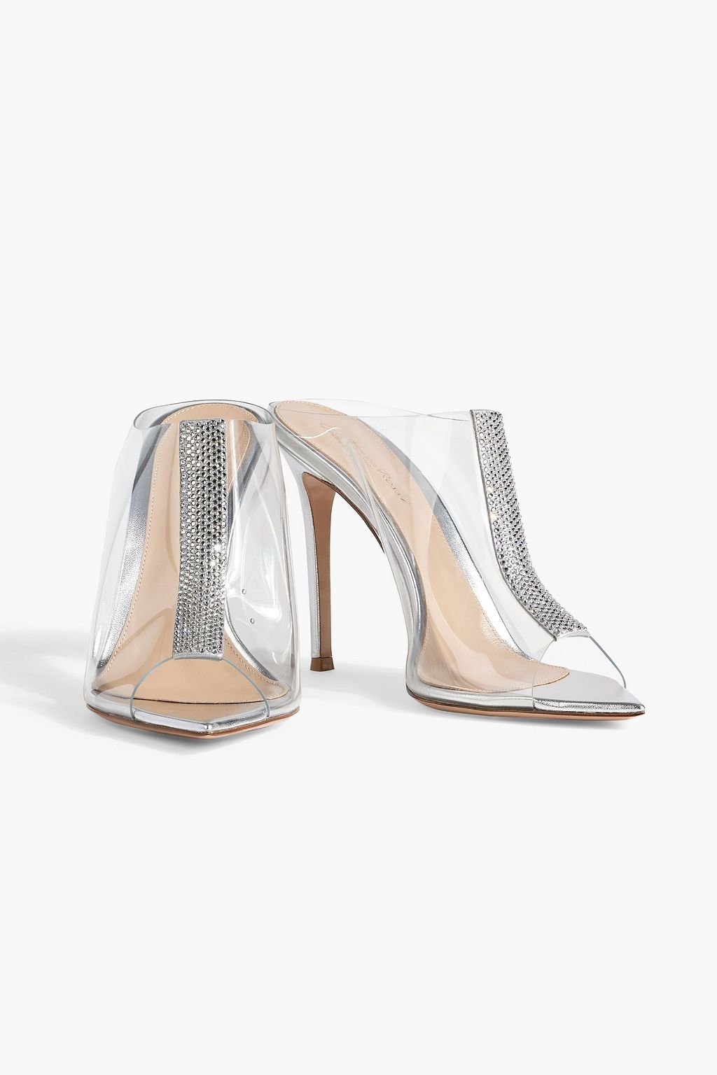 GIANVITO ROSSI Sigma 105 crystal-embellished PVC mules