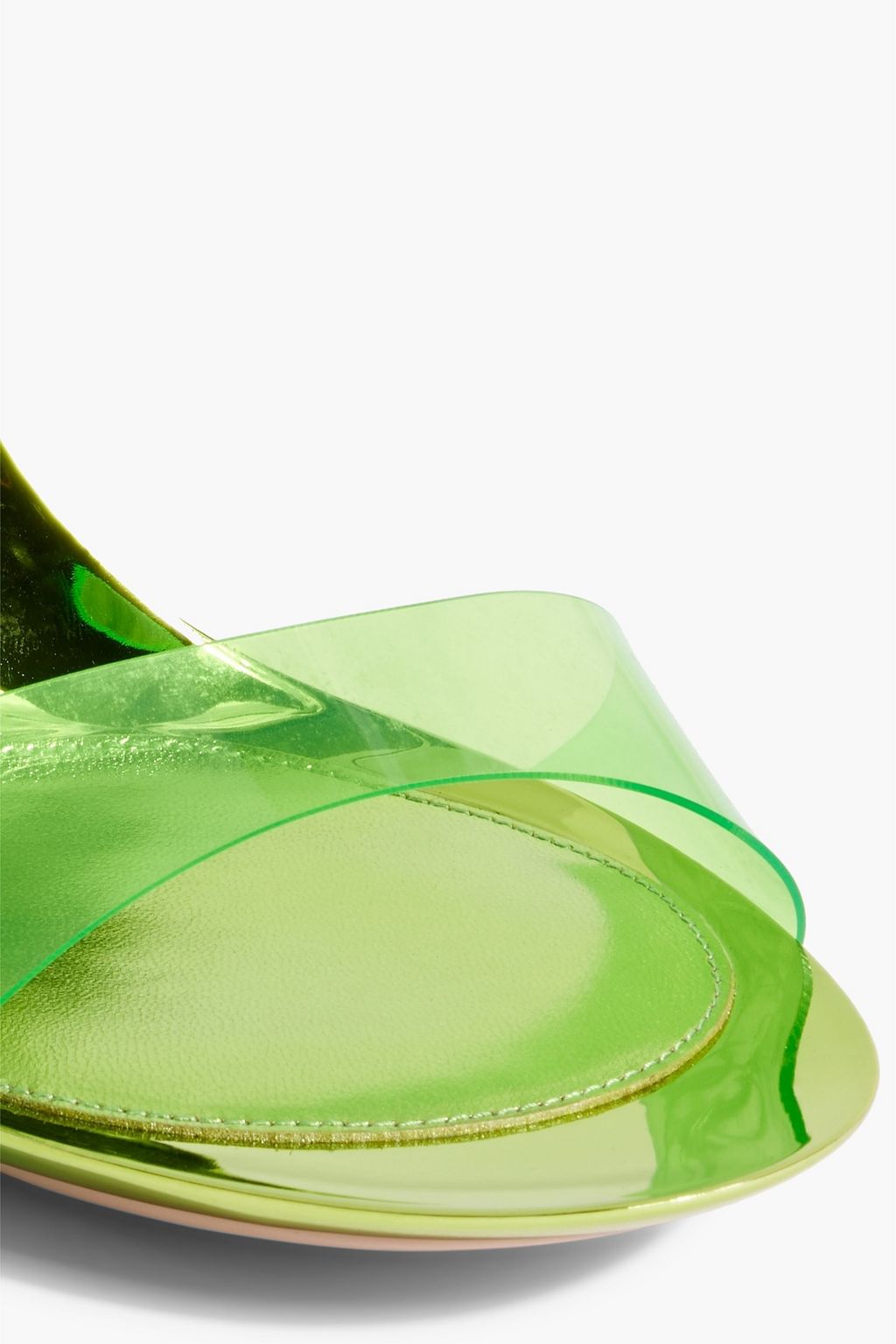 GIANVITO ROSSI Spice Glass 95 leather and PVC sandals