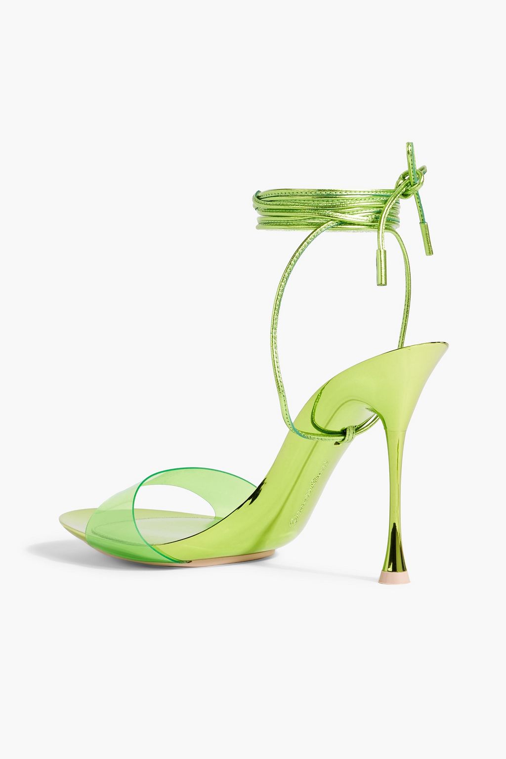GIANVITO ROSSI Spice Glass 95 leather and PVC sandals