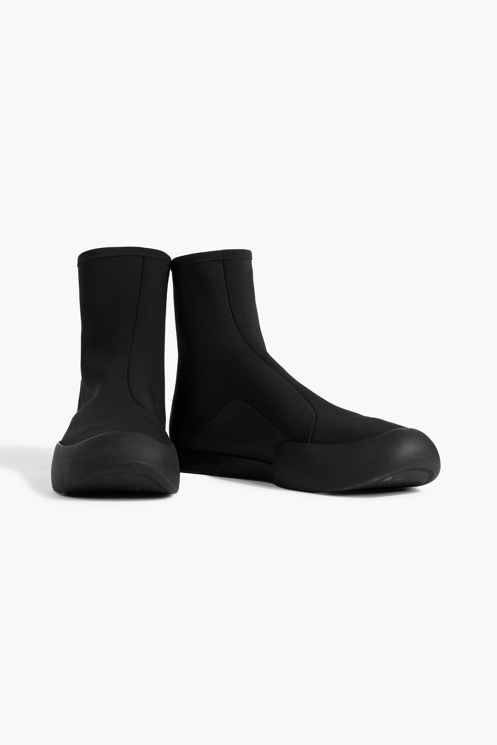 THE ROW Rubber-trimmed scuba high-top sneakers