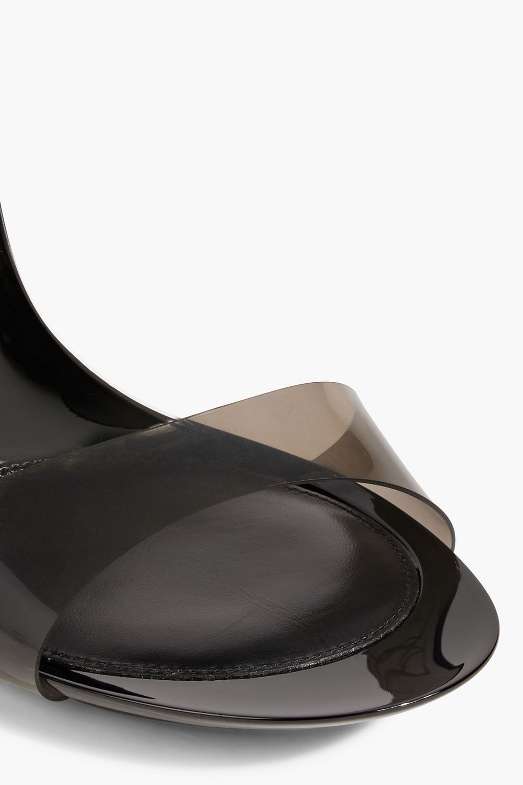 GIANVITO ROSSI Spice Glass 95 leather and PVC sandals