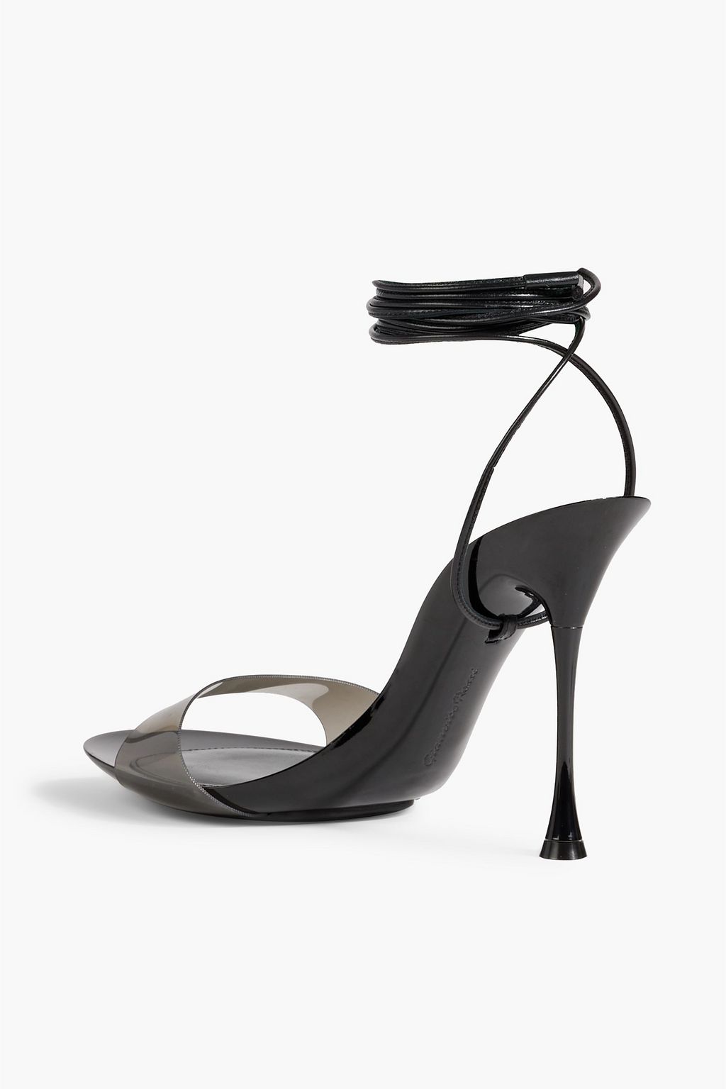 GIANVITO ROSSI Spice Glass 95 leather and PVC sandals