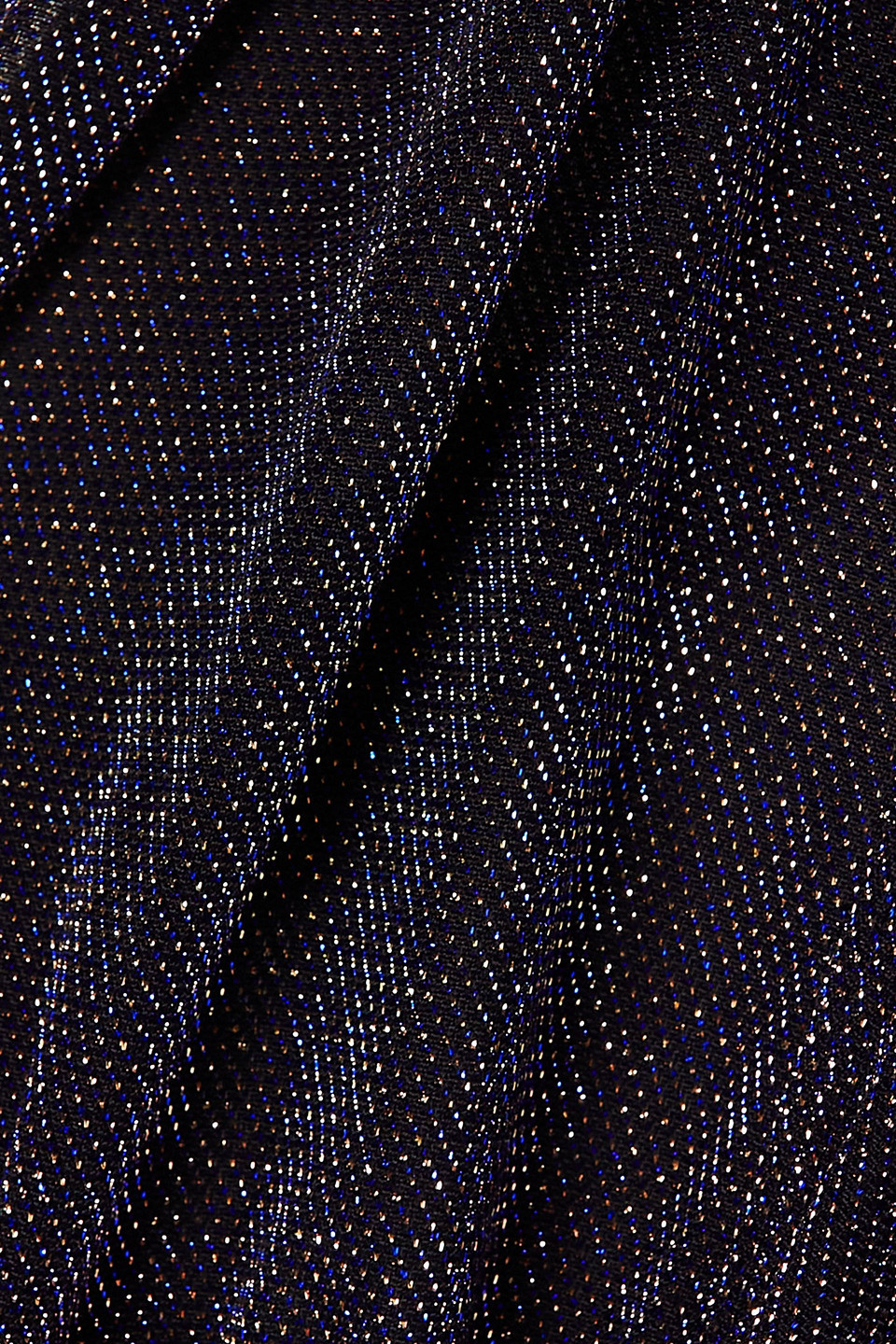 Zeynep Arcay Draped Metallic Stretch-jersey Bodysuit In Midnight Blue