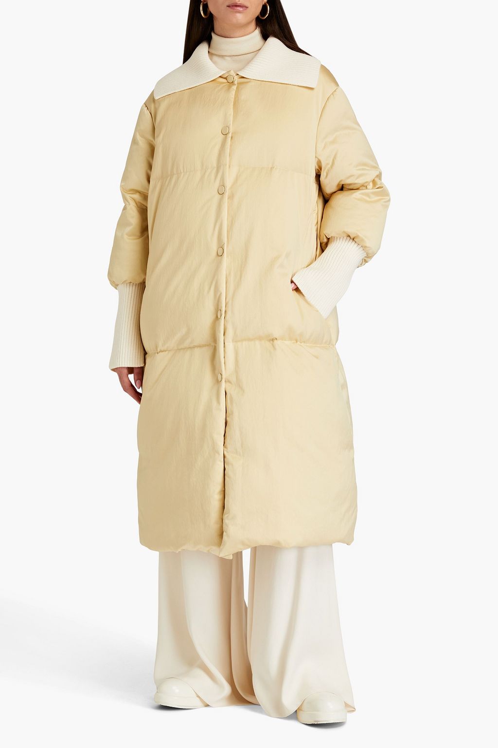 JIL SANDER Quilted shell down coat